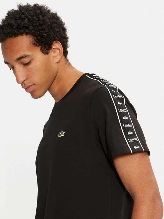 Lacoste Lacoste Футболка TH7404 Чорний Regular Fit