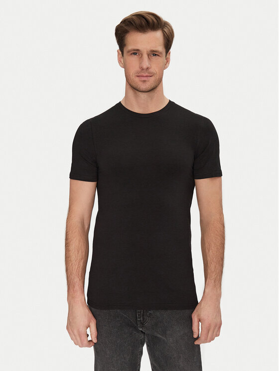 Resteröds Resteröds Súprava tričiek 27040 2 Čierna Slim Fit