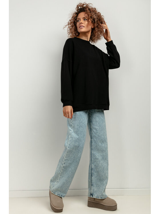Tessita Tessita Mikina T417/7/M-L Černá Oversize