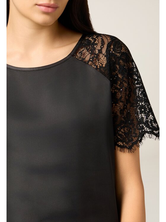 Oltre Oltre Blusa 2024R003112N033 Nero Regular Fit