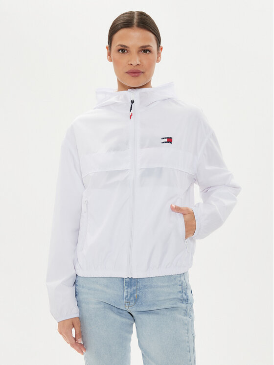 Tommy Jeans Veste coupe vent Chicago DW0DW19302 Blanc Regular Fit