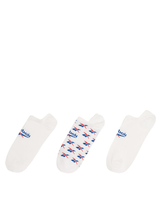 Set 3 perechi de șosete scurte unisex Reebok CL FO Invisible Sock GG6680 Alb