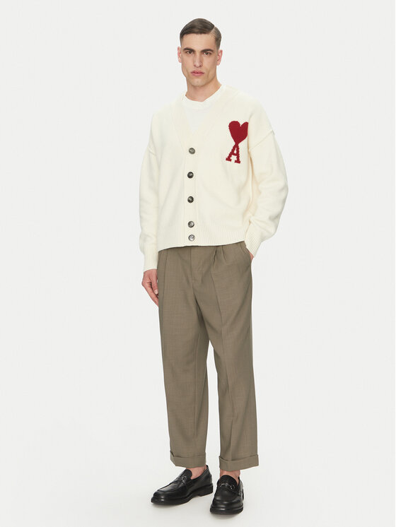 AMI PARIS AMI PARIS Chino hlače HTR111.WV0066 Siva Regular Fit