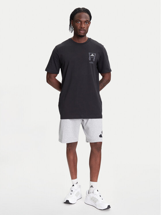 adidas adidas Majica Stadium Crowd lJX7474 Črna Loose Fit