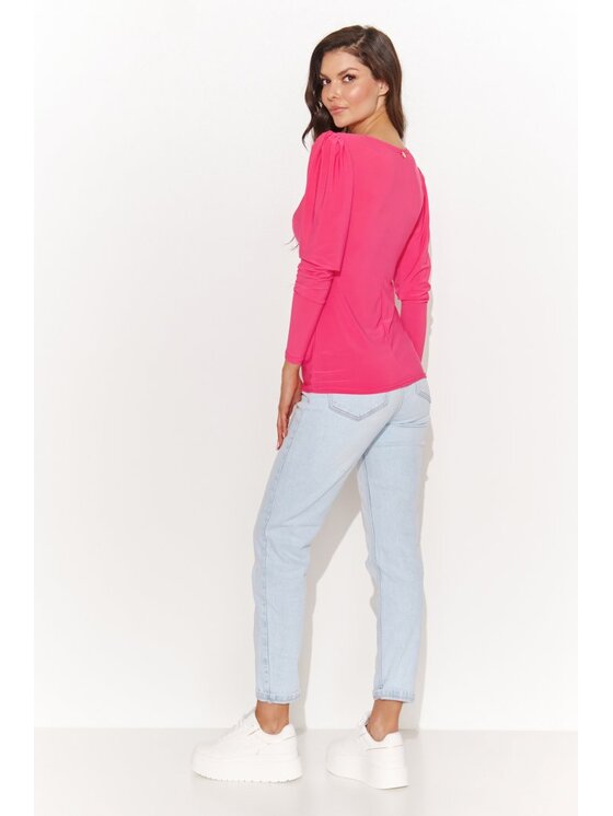 Numinou Numinou Bluzka NU461 Różowy Regular Fit