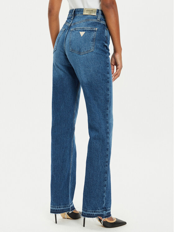 Guess Guess Džinsai W4YA33 D5DD4 Tamsiai mėlyna Straight Fit