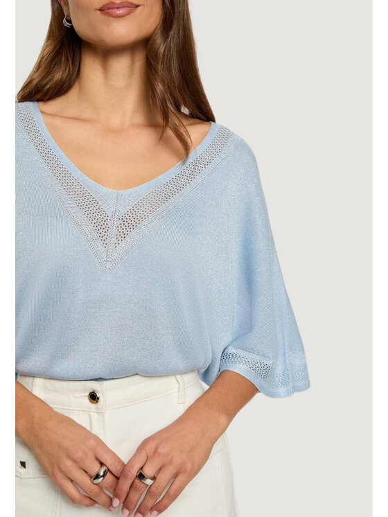 Morgan Morgan Bluse 241-MCHRIS Himmelblau Relaxed Fit