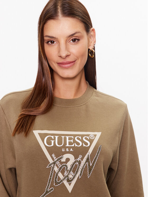 Guess Guess Felpa W3YQ01 KB683 Verde Regular Fit
