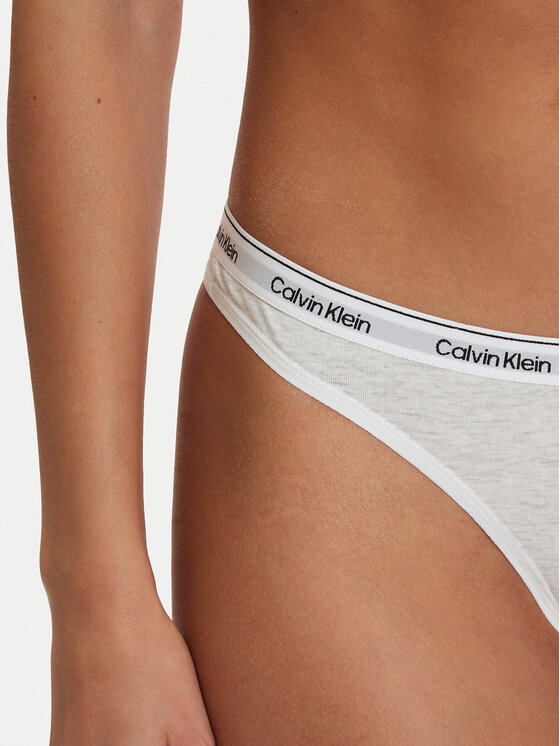Calvin Klein Underwear Calvin Klein Underwear Stringi 000QD5043E Szary