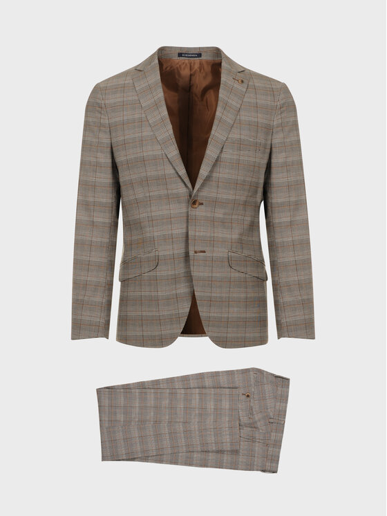 Evenemen Evenemen Garnitur DENZEL Beżowy Slim Fit