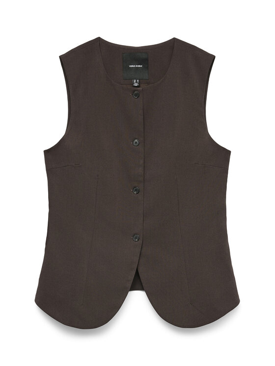 Vero Moda Vero Moda Елек Sigga 10336320 Кафяв Regular Fit