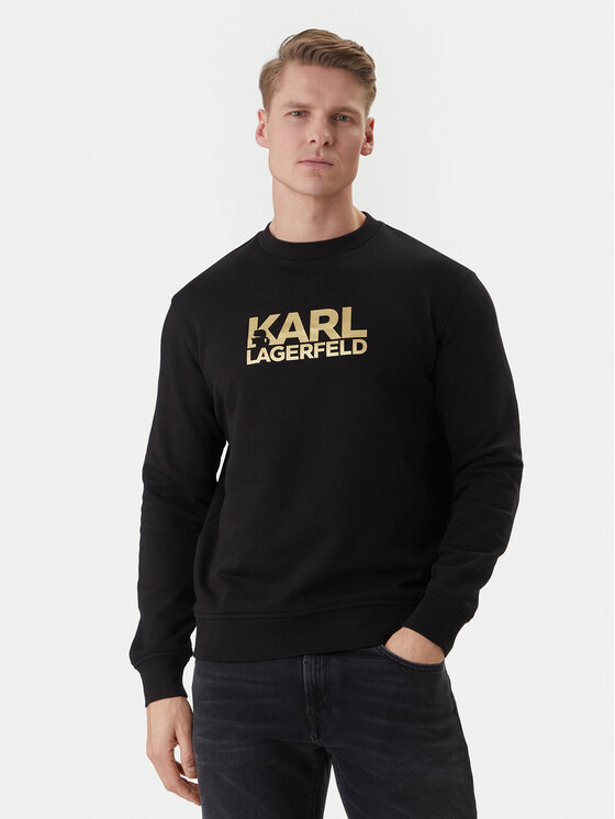 KARL LAGERFELD Pulóver 705780 500917 Fekete Regular Fit