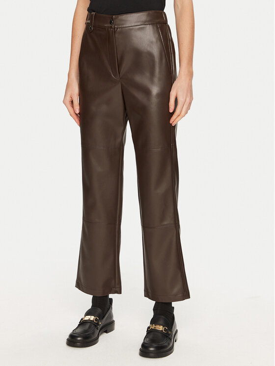Női Műbőr nadrág Max Mara Leisure, Méret: S, Barna, Struzzo 2426786098