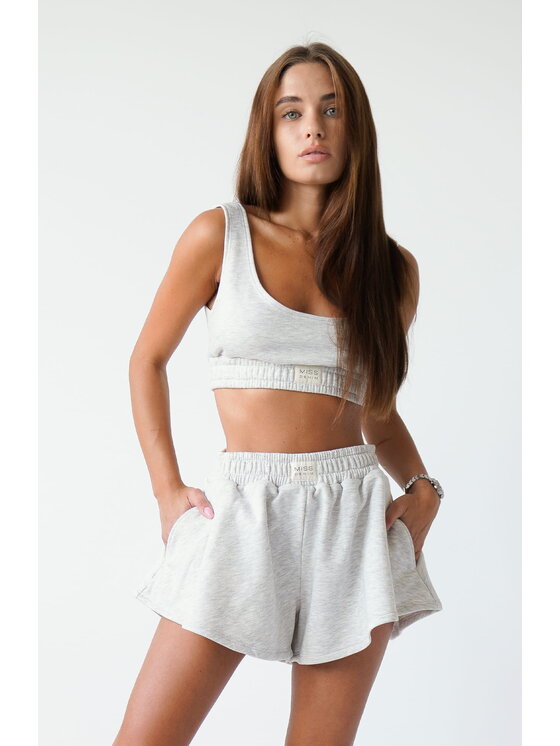 MissDenim MissDenim Komplet top i spodenki Flippy Set Szary Basic Fit