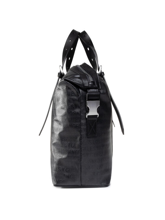 Guess Guess Cestovní taška Dan L.A. (Jacquard Coated) Travel TMDLJC P0338 Černá