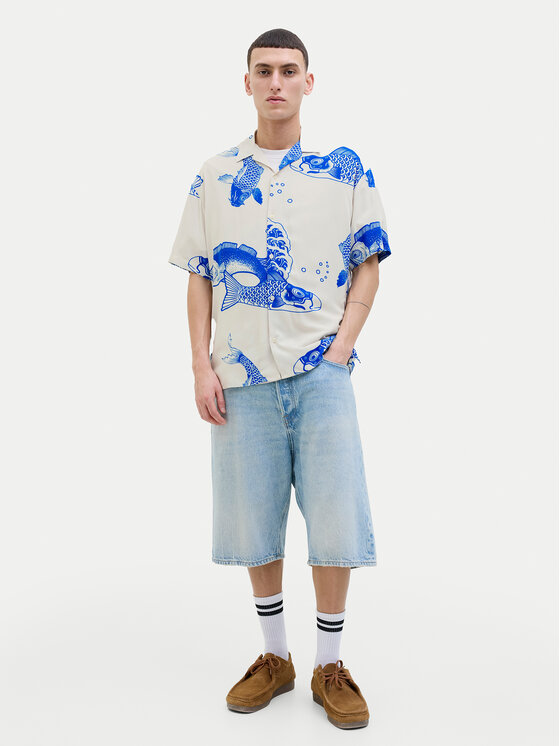 Jack&Jones Jack&Jones Košile Jeff 12268465 Modrá Relaxed Fit