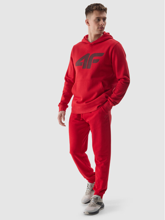 4F 4F Mikina 4FWSS24TSWSM0950 Červená Regular Fit