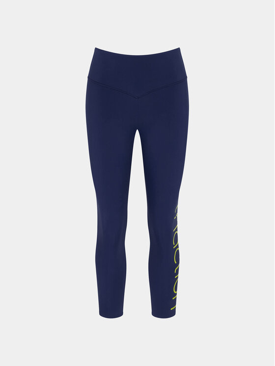 Triumph Triumph Legginsy Cardio RTW 7/8 High Waist Leggings Logo 10215957 Granatowy Slim Fit