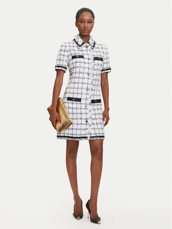 KARL LAGERFELD KARL LAGERFELD Трикотажна сукня A3W13031 Écru Regular Fit