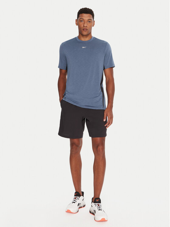 Reebok Reebok Koszulka techniczna Running SS RK25180CCM Niebieski Regular Fit