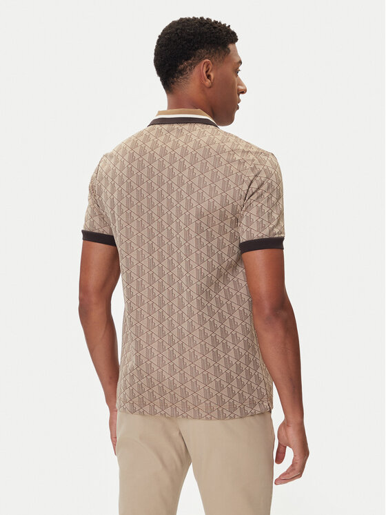 Lacoste Lacoste Polo marškinėliai DH1417 Smėlio Regular Fit