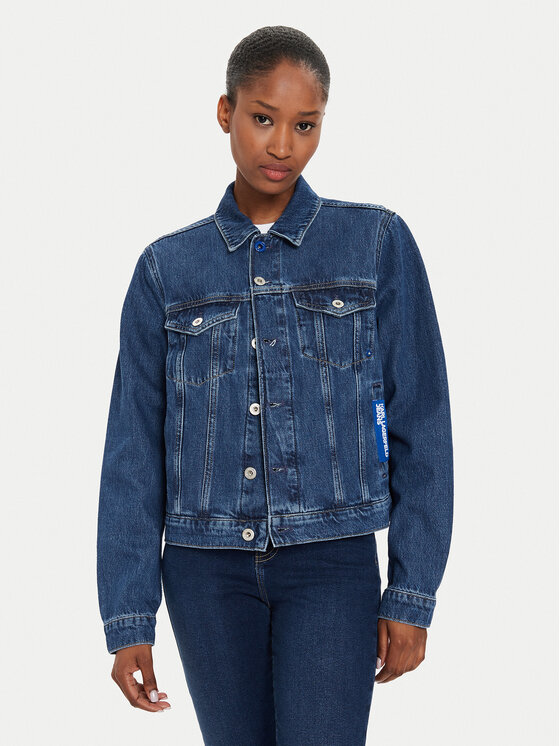 Karl Lagerfeld Jeans Džínsová bunda 240J1404 Modrá Regular Fit