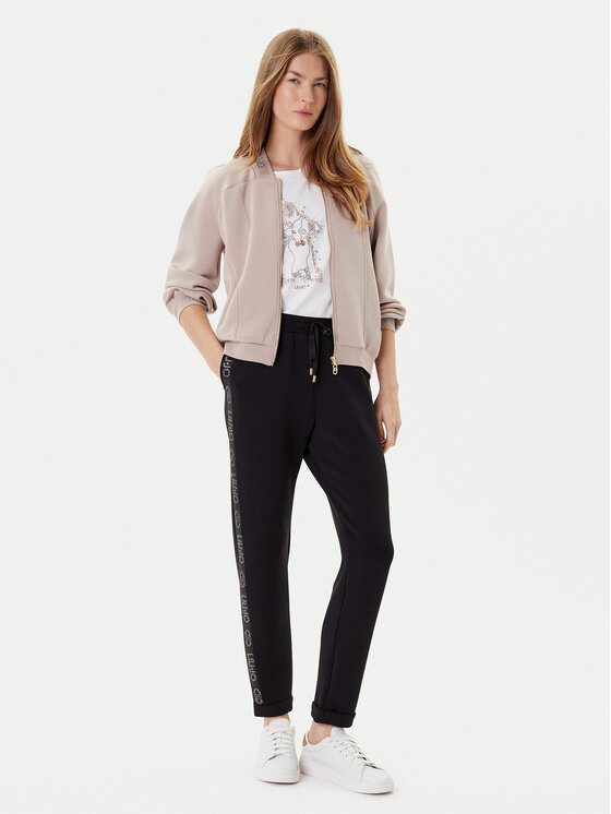 Liu Jo Liu Jo Spodnie dresowe TF5093 J4616 Czarny Regular Fit