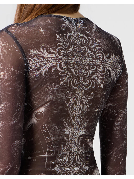 PHILIPP PLEIN PHILIPP PLEIN Body 31067 Czarny Skin Tight Fit