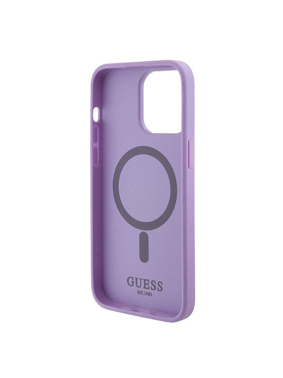 Guess Guess Etui na telefon iPhone 15 Pro Max Fioletowy