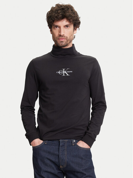 Calvin Klein Jeans Męski Golf, rozmiar XL, Czarny, J30J321701