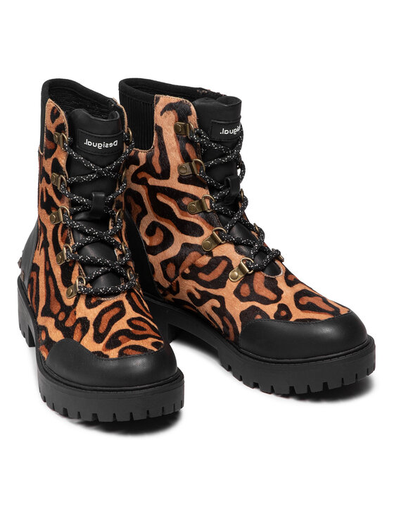 Desigual Desigual Stiefeletten Shoes Biker Leopard 21WSTL02 Braun