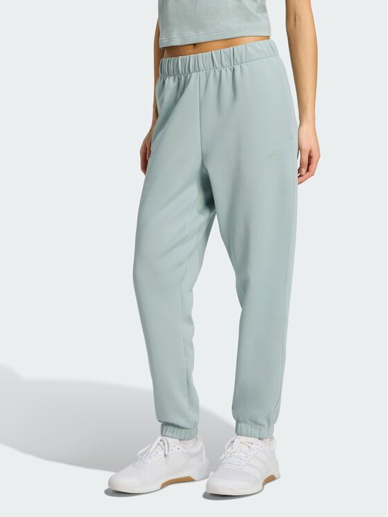 adidas adidas Spodnie materiałowe 147017 Zielony Slim Fit