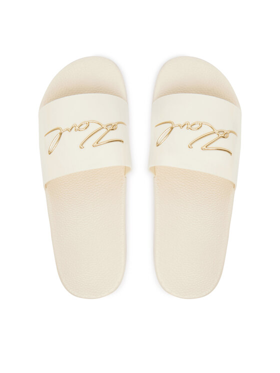 KARL LAGERFELD KARL LAGERFELD Šľapky Z31174 S Biela