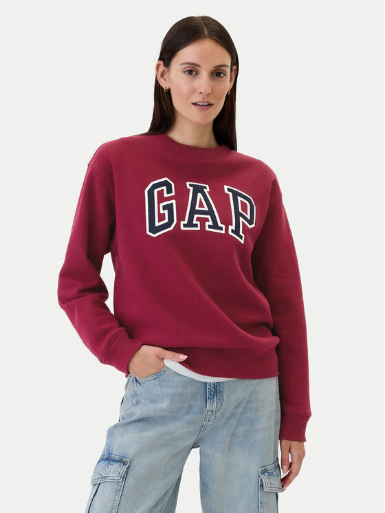 Gap Majica Dugih Rukava 554936-37 Crvena Regular Fit