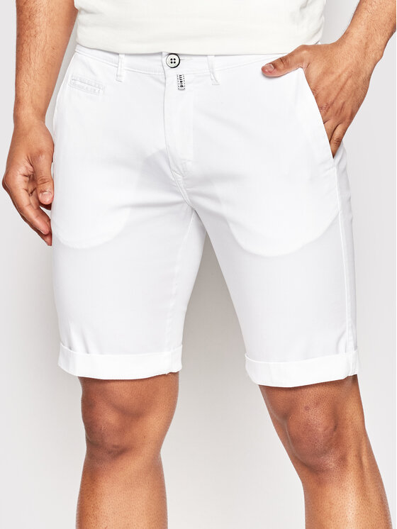 Pierre Cardin Pierre Cardin Bavlnené šortky 34770/000/4007 Biela Slim Fit