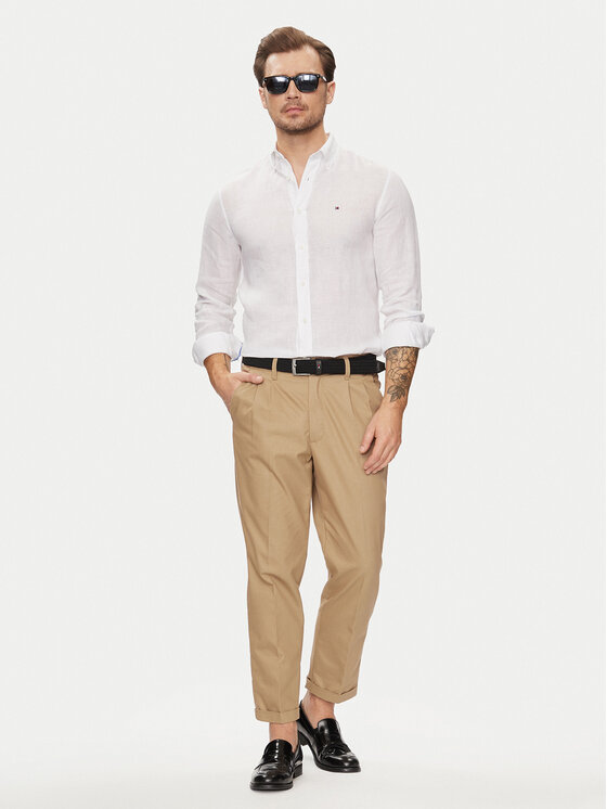 Tommy Hilfiger Tommy Hilfiger Cămașă MW0MW34602 Alb Regular Fit
