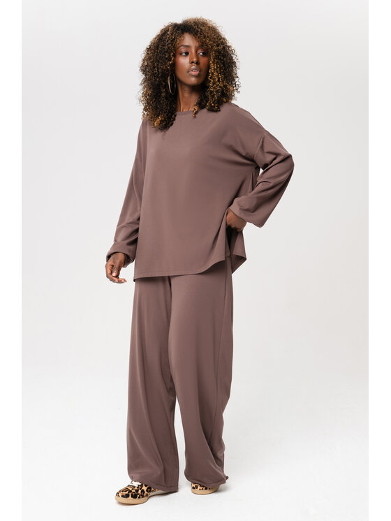 blue shadow blue shadow Bluza Resun Brązowy Regular Fit