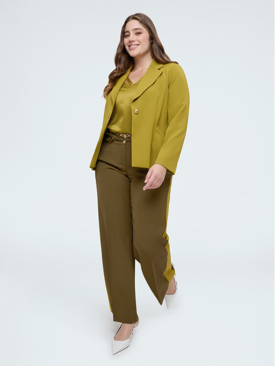 Fiorella Rubino Fiorella Rubino Spodnie materiałowe P031T005255N025 Zielony Regular Fit