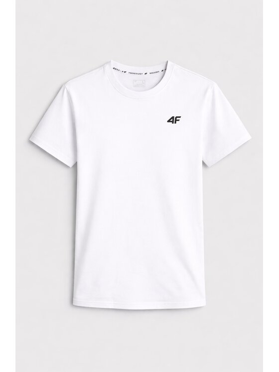 4F 4F T-Shirt Z-TTSHM3341-3-O Biały Regular Fit