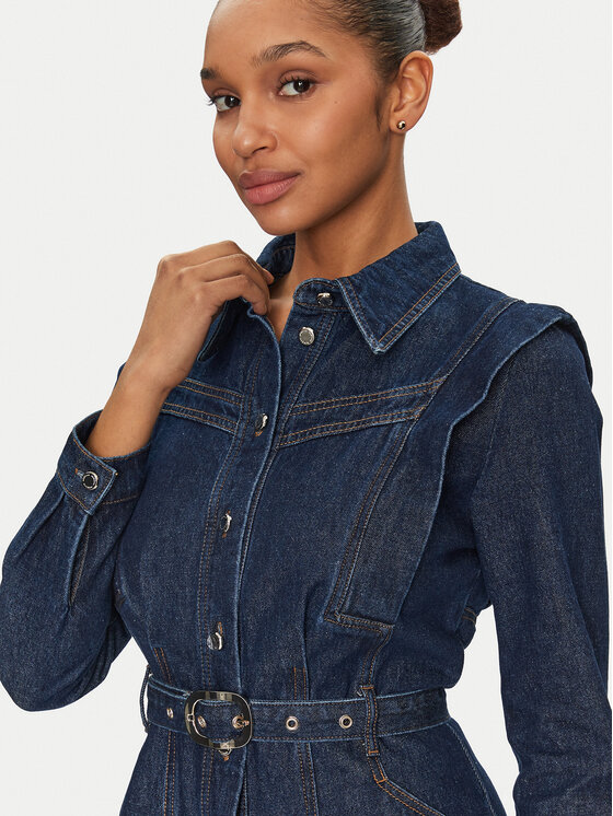 Morgan Morgan Sukienka jeansowa 251-RICOLI Granatowy Regular Fit
