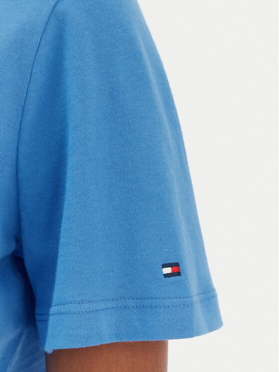 Tommy Hilfiger Tommy Hilfiger Tričko Logo WW0WW40276 Modrá Regular Fit