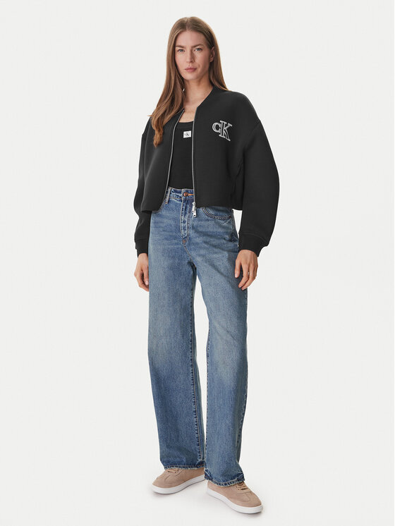 Calvin Klein Calvin Klein Bluză LV047AB508 Negru Boxy Fit