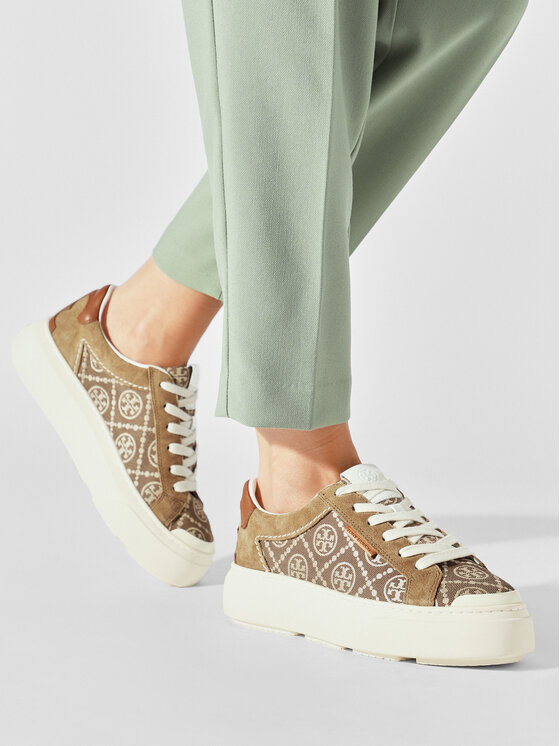 Tory Burch Tory Burch Снікерcи Monogram Ladybug 150229 Коричневий