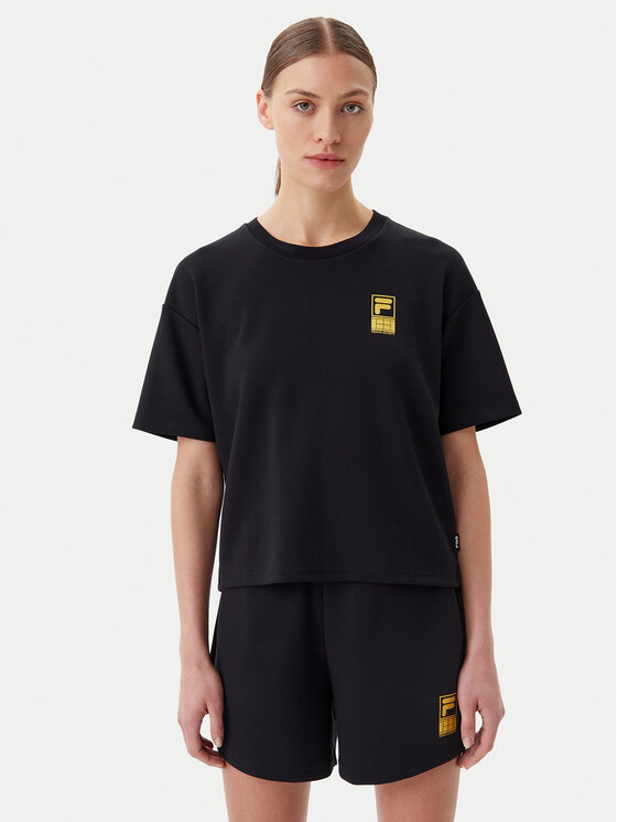 Damski T-Shirt Fila, Rozmiar XS, Czarny, Lisakovsk FAW1044