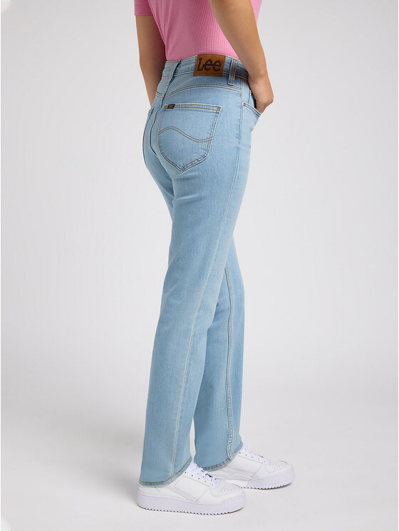 Lee Lee Jeansy MARION STRAIGHT Niebieski Regular Fit