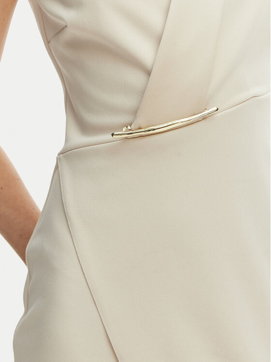 Rinascimento Rinascimento Coctailkleid CFC0128108003 Beige Slim Fit