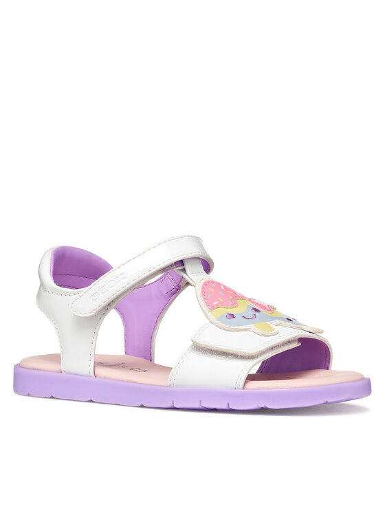 Geox Geox Sandały J Sandal Joyfoot Gir J65P1C 000HH C0761 D Biały