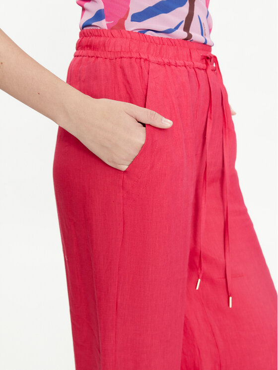 Marella Marella Spodnie materiałowe Apogeo 2413131084 Różowy Relaxed Fit