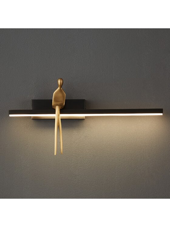 MIAhome MIAhome Kinkiet Lampa ścienna AMICI czarna 31 cm Czarny