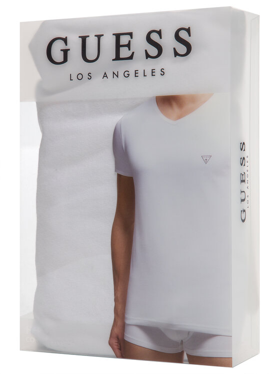 Guess Guess T-Shirt U97M01 JR003 Bílá Slim Fit
